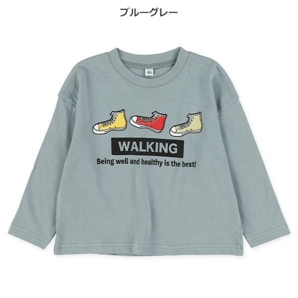 スニーカーロゴ長袖Tシャツ