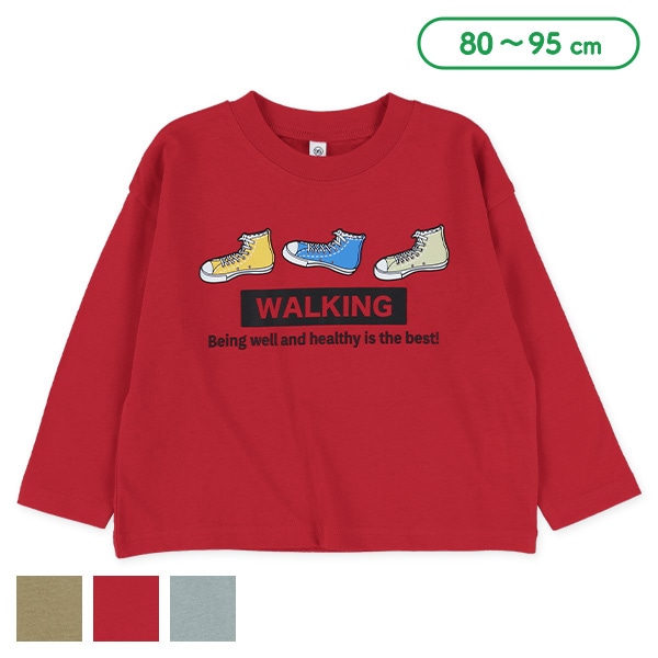 スニーカーロゴ長袖Tシャツ