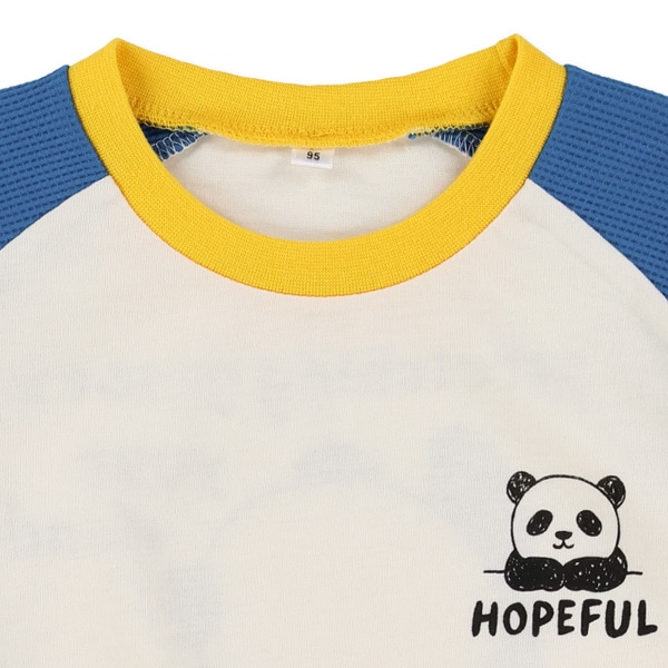 袖ワッフルバックプリント付きアニマル長袖Tシャツ