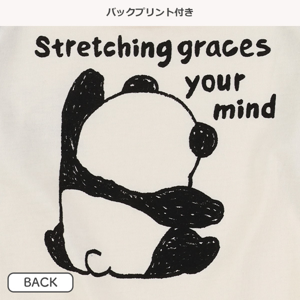 袖ワッフルバックプリント付きアニマル長袖Tシャツ