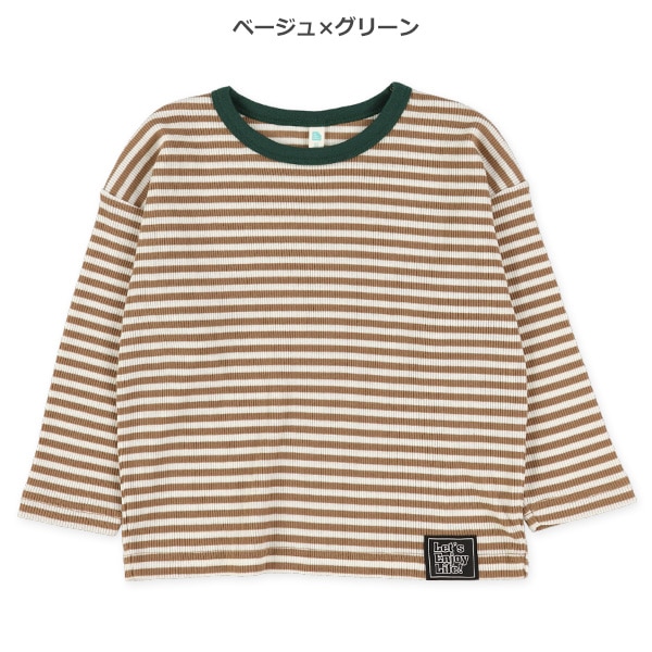 スパンテレコボーダー長袖Tシャツ