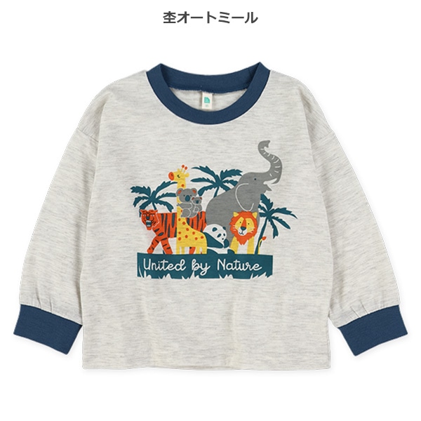 アニマルロゴプリント長袖Tシャツ
