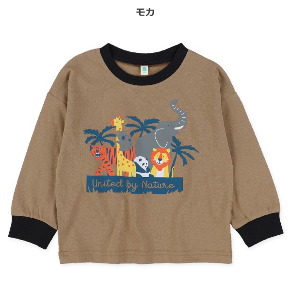 アニマルロゴプリント長袖Tシャツ