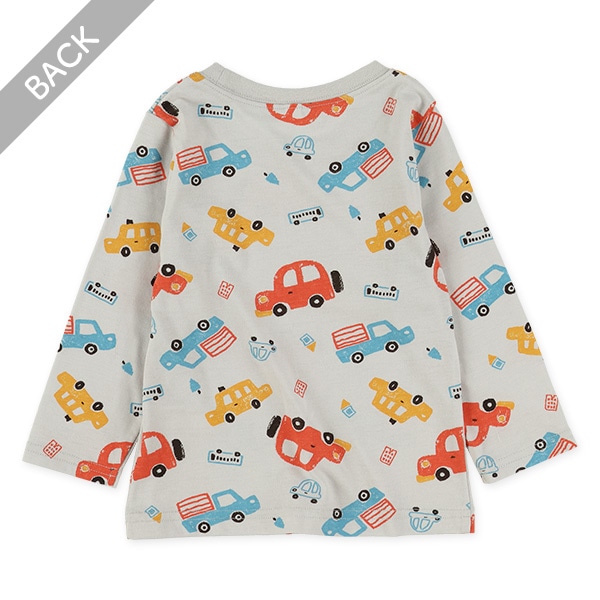 恐竜・くるまカラフル長袖Tシャツ