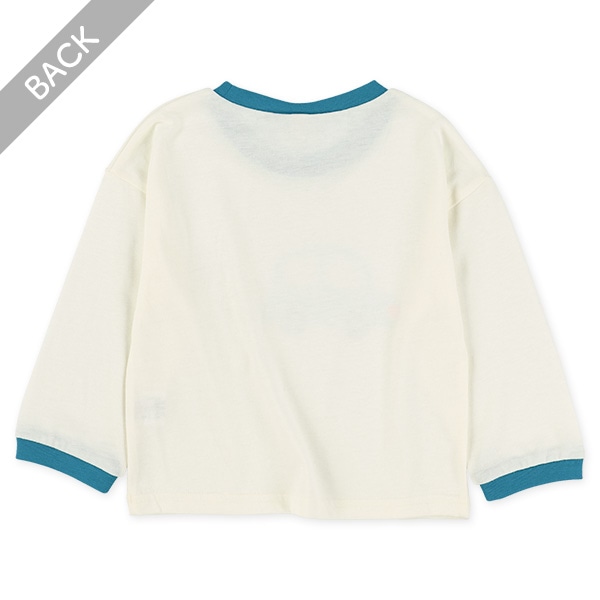 くるまプリント長袖Tシャツ