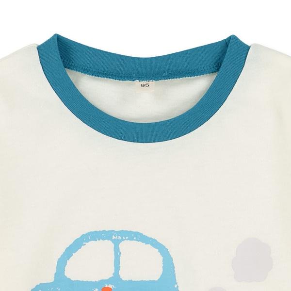 くるまプリント長袖Tシャツ