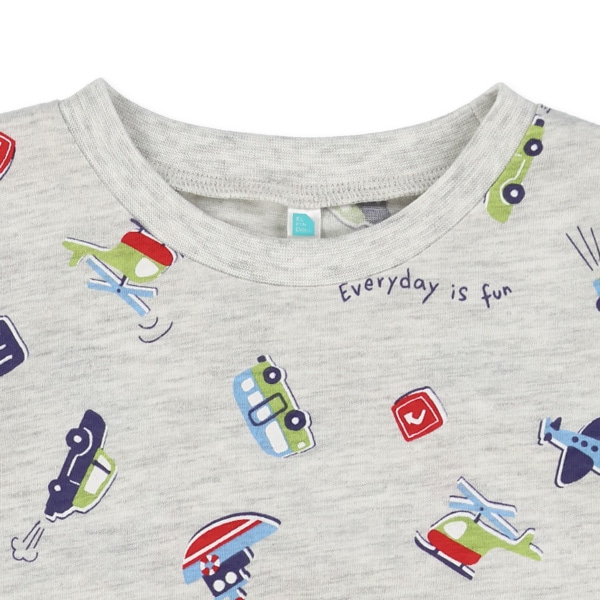 総柄ワイド長袖Tシャツ