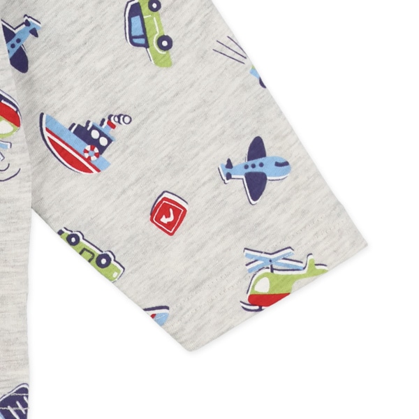 総柄ワイド長袖Tシャツ