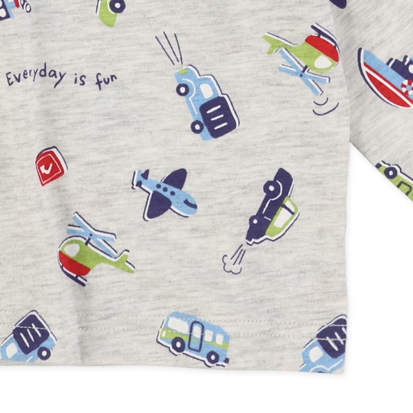 総柄ワイド長袖Tシャツ