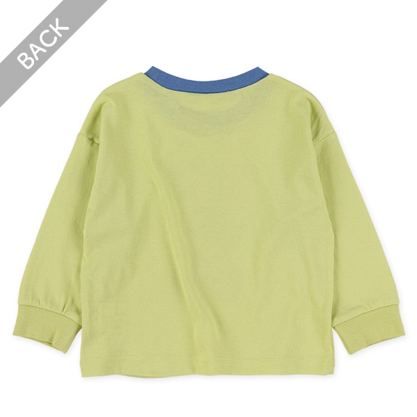 いぬ自転車プリント長袖Tシャツ