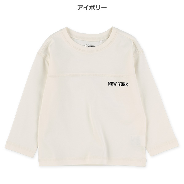 切り替えワンポイント長袖Tシャツ