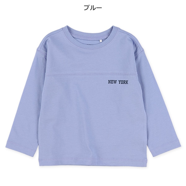 切り替えワンポイント長袖Tシャツ