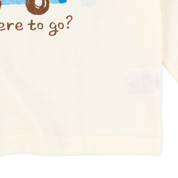 くるまプリント長袖Tシャツ