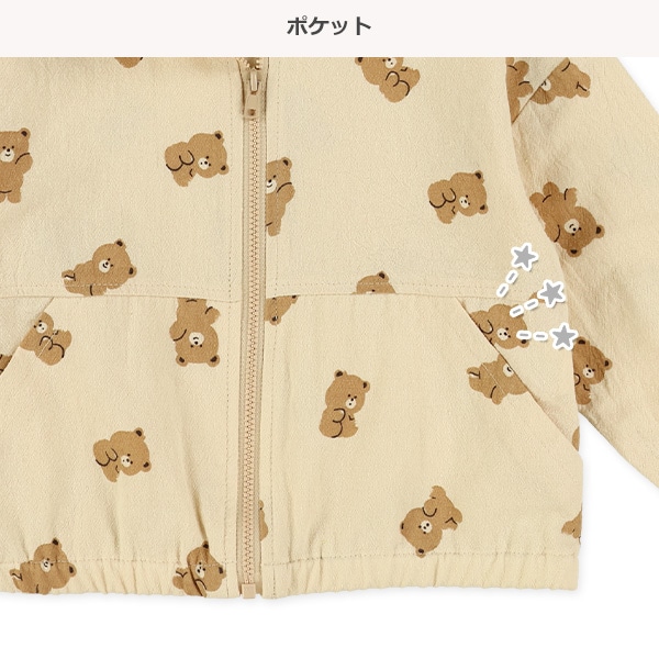 楊柳ガーゼブルゾン