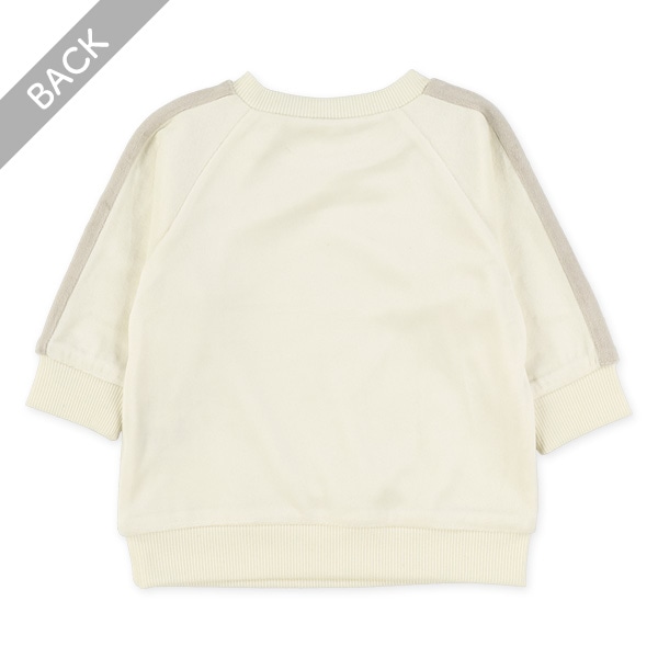 ベロア袖ライントレーナー