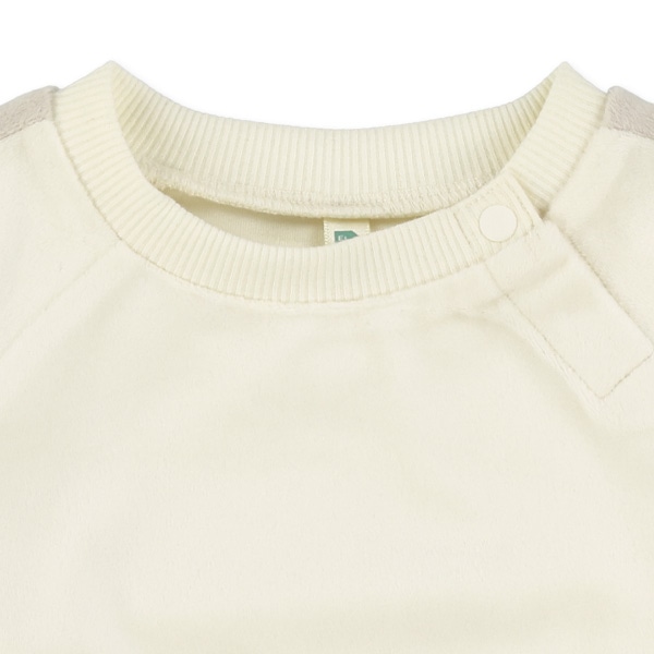 ベロア袖ライントレーナー