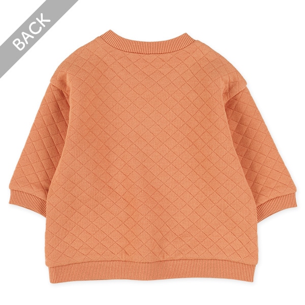 キルトくまアップリケ付きトレーナー