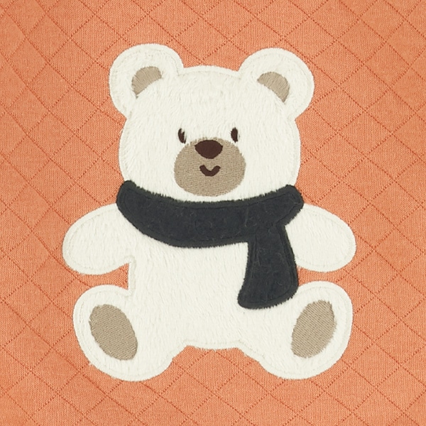 キルトくまアップリケ付きトレーナー