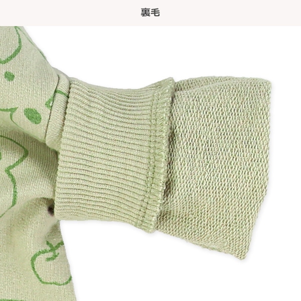 裏毛くま総柄トレーナー
