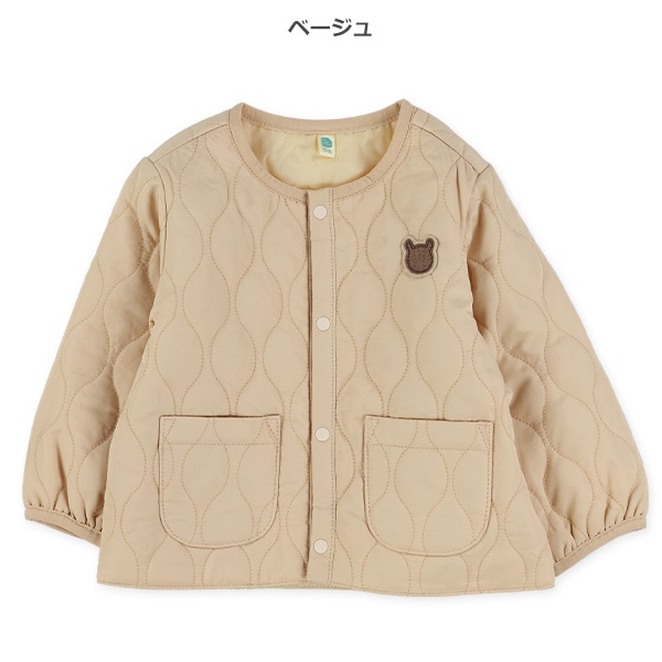 中わた胸くまキルトジャケット