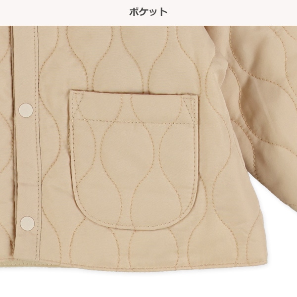 中わた胸くまキルトジャケット