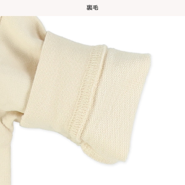 裏毛パイル恐竜アップリケトレーナー