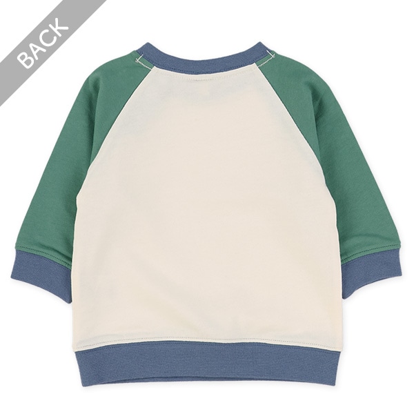 ミニ裏毛配色無地トレーナー