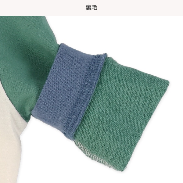 ミニ裏毛配色無地トレーナー