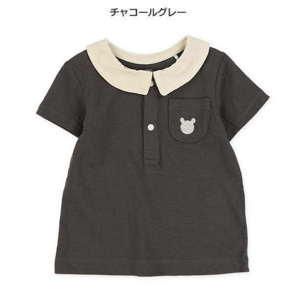 襟付きポケット半袖Tシャツ