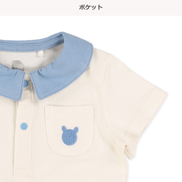 襟付きポケット半袖Tシャツ