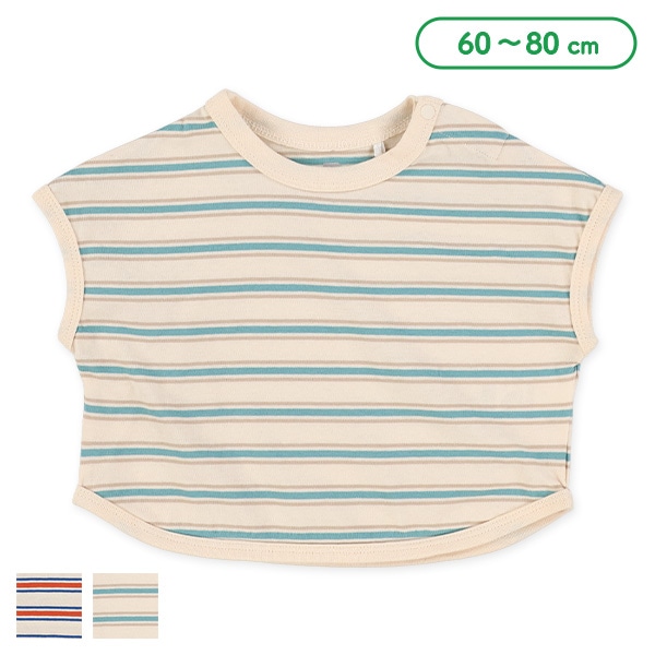 先染めマルチボーダーフレンチTシャツ