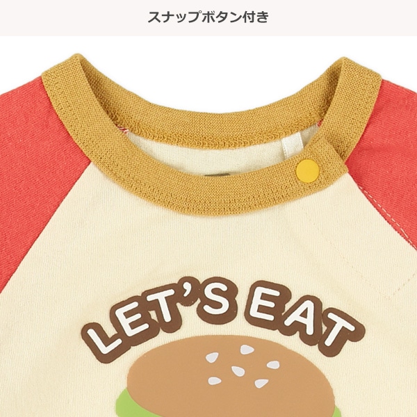 発泡プリントハンバーガー・ポテト半袖Tシャツ