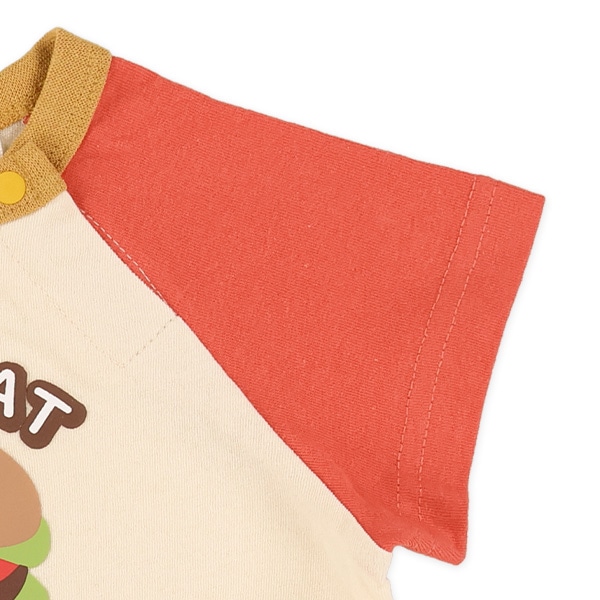 発泡プリントハンバーガー・ポテト半袖Tシャツ