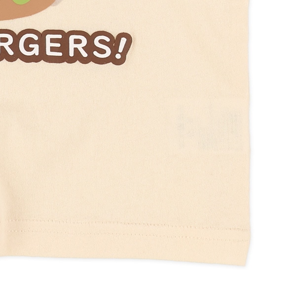 発泡プリントハンバーガー・ポテト半袖Tシャツ