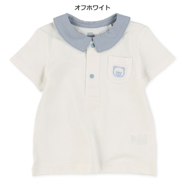 襟ポケット付き半袖Tシャツ