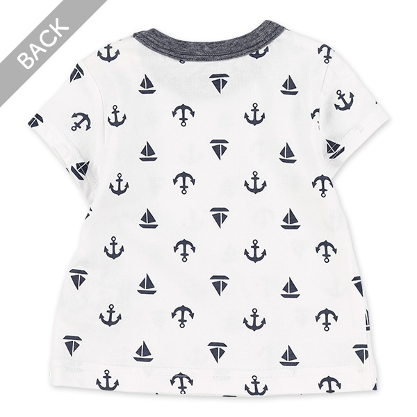 マリン総柄半袖Tシャツ