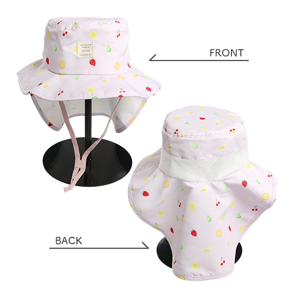 撥水遮光垂れ一体ハット