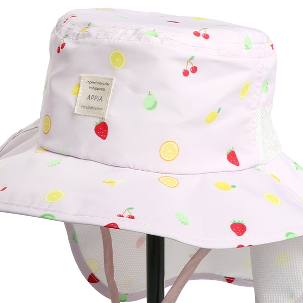 撥水遮光垂れ一体ハット