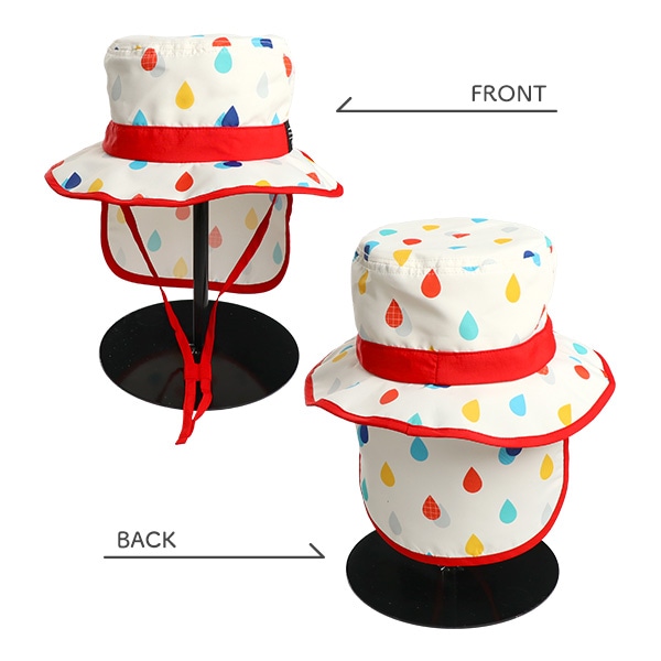 撥水遮光垂れ付きサファリハット