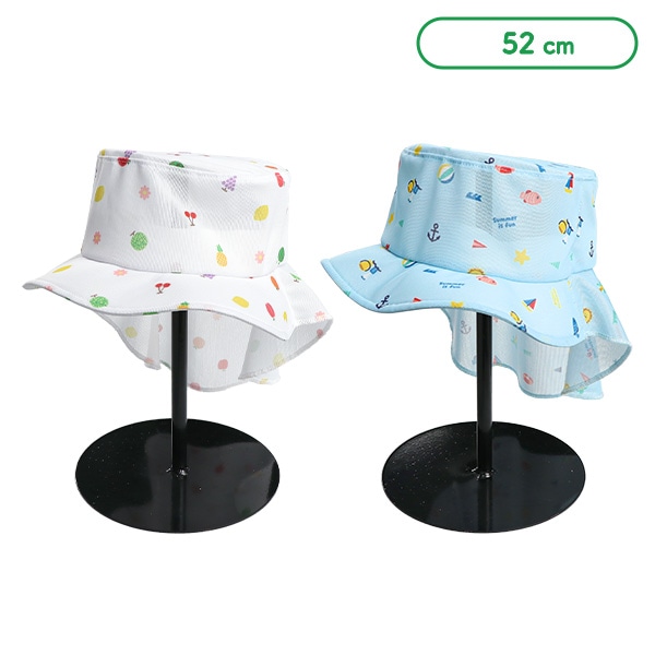 水陸両用垂れ付きメッシュハット（総柄）