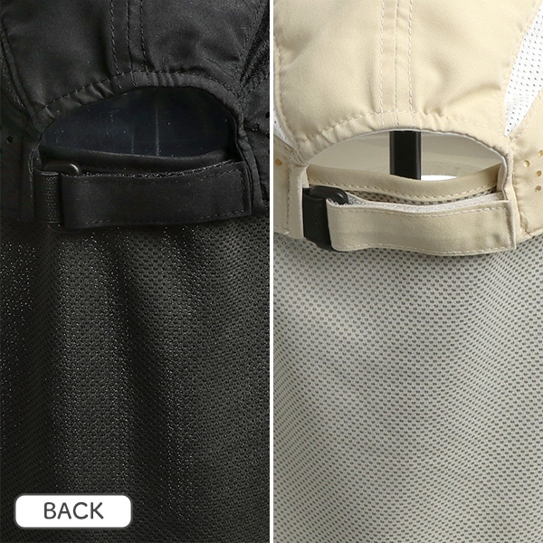 垂れ付きパンチングメッシュキャップ