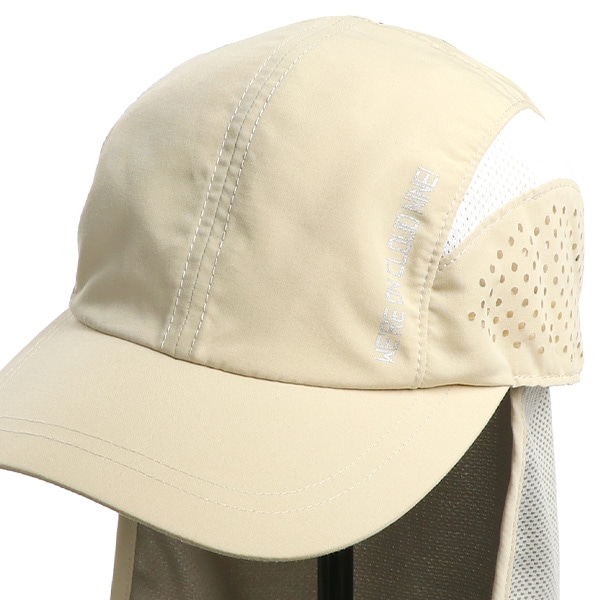 垂れ付きパンチングメッシュキャップ