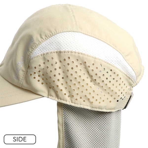 垂れ付きパンチングメッシュキャップ