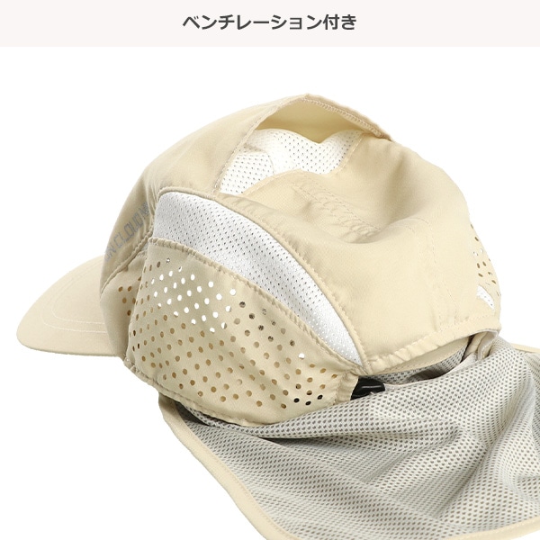 垂れ付きパンチングメッシュキャップ