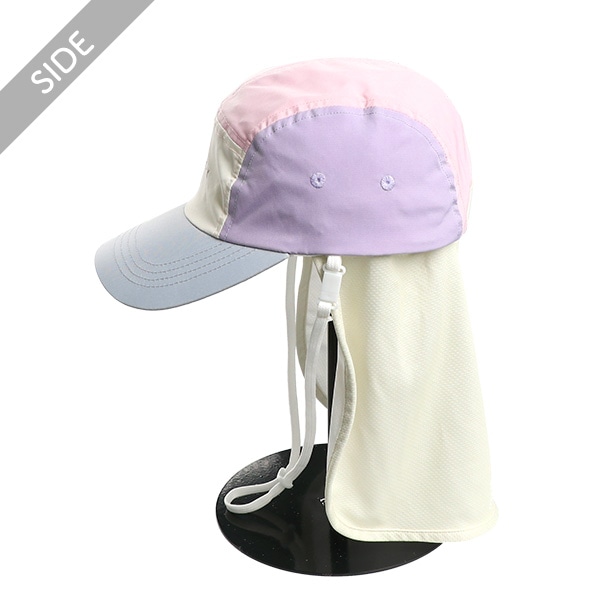 水陸両用垂れ付き冷感キャップ（配色・ジェット）