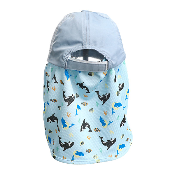 水陸両用垂れ付き冷感キャップ（シャチ）