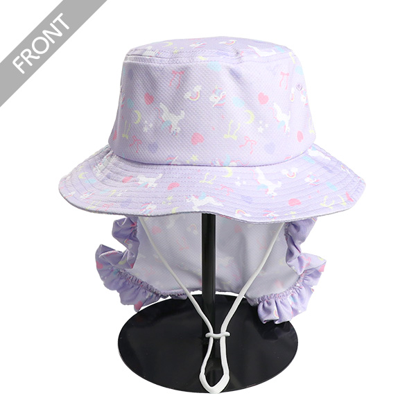 垂れ付き冷感ひんやりハット（ユニコーン）