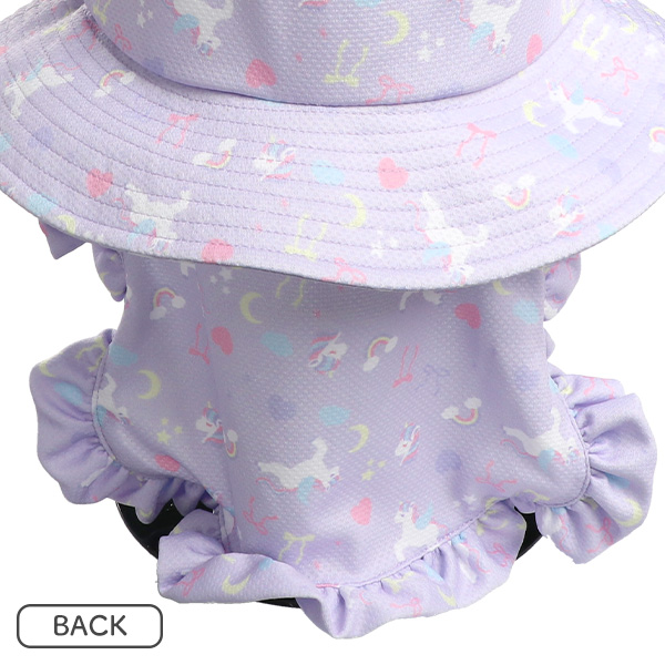 垂れ付き冷感ひんやりハット（ユニコーン）
