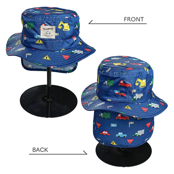 垂れ付きハット（総柄）