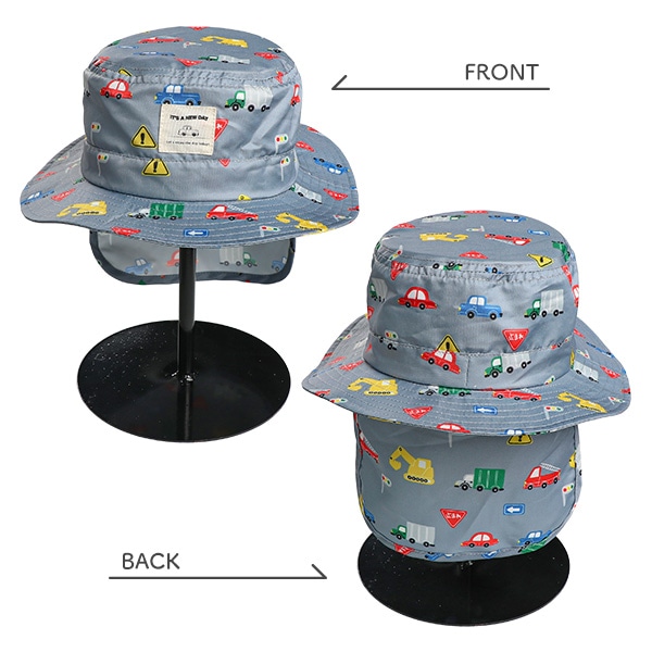 垂れ付きハット（総柄）